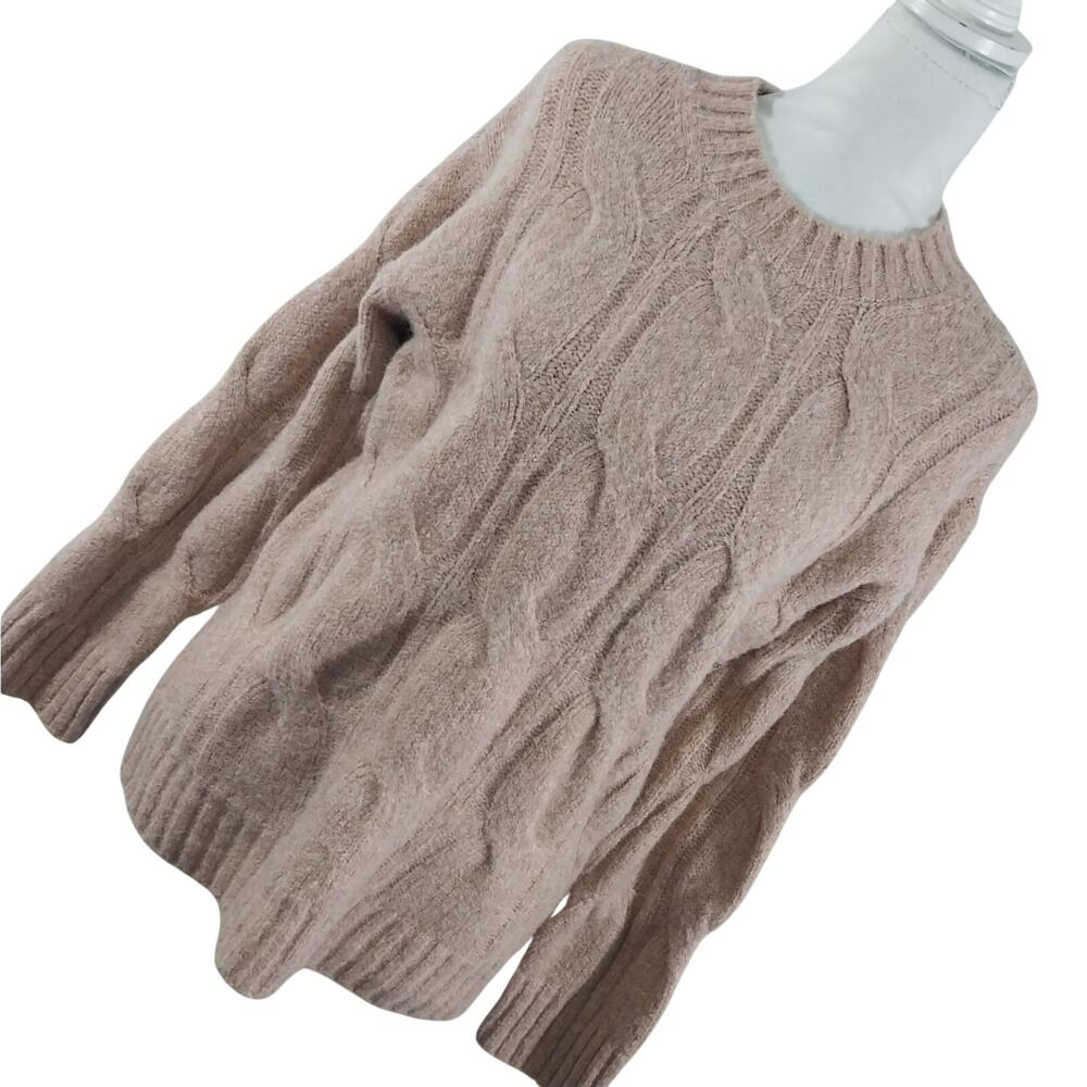 NWT! AMERICAN EAGLE! SOFT, CUDDLY PINK/CREAM MARLED OVERSIZED SWEATER! SZ XS